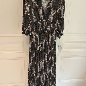 Spartina Black and Brown Patterned Dress